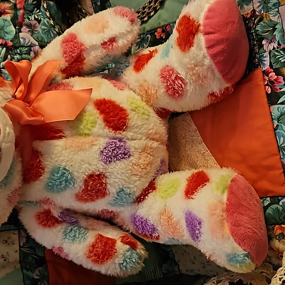 ❤️🎊Host Pick🎊❤️Teddy Bear Plush with hearts all over - Picture 4 of 11